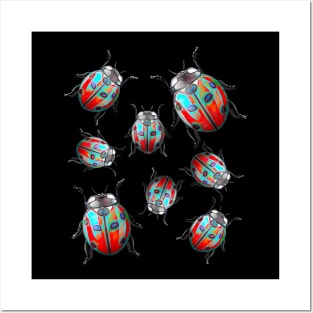 Pyschedelic Lady Beetle Posters and Art